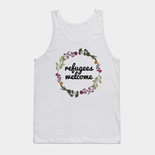 Refugees Welcome - Floral Tank Top